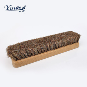 Yinste Horsehair Shoe <b>Brush</b> Solid Wood Handle For Leather Cleaning And <b>Dust</b> Removal - Product Image 1