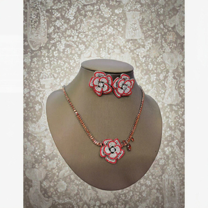 Flower Crystal <b>Bridal</b> Jewelry <b>Set</b> <b>Necklace</b> <b>and</b> <b>Earring</b> <b>Set</b> for Wedding Party Women STAR - Product Image 2