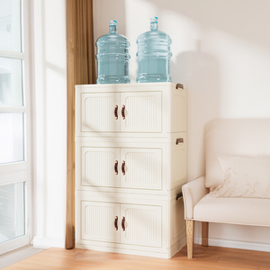 רב תפקודי קלאסי עיצוב ארון מתקפל חדר אמבטיה מתקפל ארון פלסטיק מתקפל ארון - Product Image 3