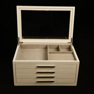 Custom Large Wooden Jewelry <b>Box</b>/Cabinet/Armoire With Lock for Women Girls Ring <b>Necklace</b> - Product Image 4