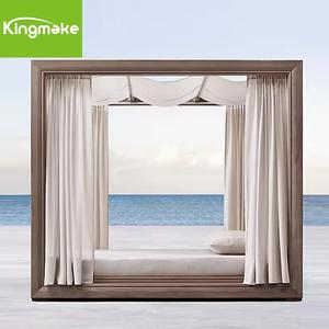 Di alto livello in legno Teak struttura lettino prendisole all'aperto lettino prendisole popolare spiaggia Cabana all'aperto Daybed con baldacchino - Product Image 6