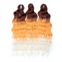 Ariel Crochet Curl Machine Double Trame Futura Fibre Synthétique Extension de Cheveux Doux Bouclés Haute Température Lâche Profond