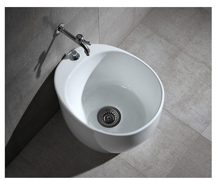 Bathroom factory personalized egg oval faucet ceramic mop sink mop sink