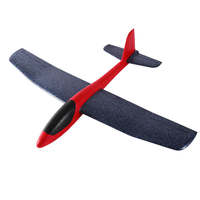 Avion planeur à lancer à la main en mousse EPP, facile à piloter, modèle jouet rouge et noir