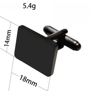 Ywyougang カスタマイズ可能なステンレス製長方形カフスボタン　名入れデザイン　ビジネス、結婚式、誕生日、婚約の贈り物 - Product Image 2