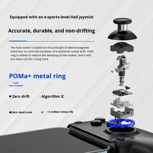 Manette de jeu sans fil extensible D10S avec refroidissement pour PC, Android, iOS / Switch et streaming - Product Image 2