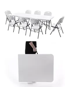 Участник пластмассовые круглый складной Открытый Банкетный кемпинг складной стол и стулья для мероприятий