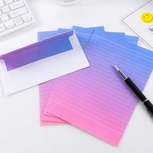 Lovely Cute Writing Stationery Aesthetic Stickers <b>Journal</b> Set with Envelope Custom Logo Hardcover Leather Gift - Product Image 3