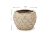 Maceta de Cerámica Ecológica y Ligera con Diseño Rústico, Maceta de Pie para Interiores/Exteriores, para Jardín y Patio