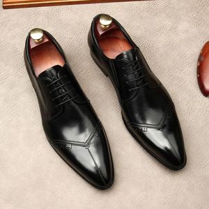 Chaussures pour hommes de luxe italiennes sur mesure haut de gamme, brogues artisanales en cuir véritable - Product Image 4