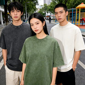 T-<span class=keywords><strong>shirt</strong></span> vintage délavé à l'acide avec impression <span class=keywords><strong>de</strong></span> logo personnalisé OEM, 100% coton, coupe ample, style rétro, imprimé, pour hommes et femmes - Product Image 4