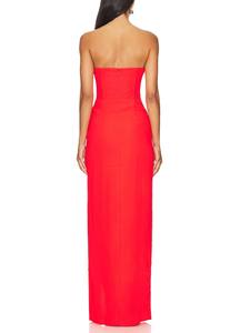 أنيق طباعة الأزهار الساتان الرسن فستان ماكسي للنساء حمالة الكتف بلا أكمام رداء الإمبراطورية أنيقة للصيف والخريف - Product Image 3