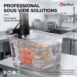 Contenedor Sous Vide de Policarbonato de Gran Capacidad para Cocina, Restaurante y Hogar, con Tapa y Rejilla - Product Image 2
