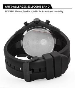 REWARD - Reloj de Cuarzo con Doble Pantalla, Reloj Electrónico Multifuncional para Hombre, Cronómetro, Correa de Silicona, Reloj Digital para Hombre 83254 - Product Image 6