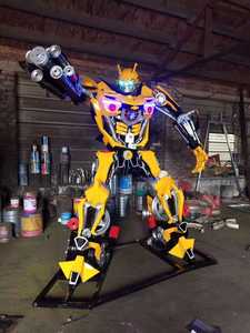 Fabrika fiyat el yapımı kaliteli Metal Animatronics modeli büyük <span class=keywords><strong>2</strong></span> M yüksek Robot heykeli kapalı ev dekor için Led ışıkları ile - Product Image 4