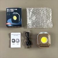 Lampe de travail multifonction mini de poche rechargeable avec aimant, boîte de présentation, température de couleur réglable, 500LM, lampe torche COB super lumineuse