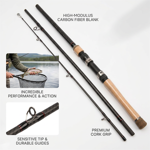 Canna da Pesca in Carbonio NM 1.5M 1.8M 2.1M con Manico in EVA per Spigola, Lago, Fiume, Torrente, Casting, Spinning, Trota - Product Image 4