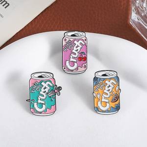 Broche de Halloween con diseño de fantasma de dibujos animados, insignia de solapa con diseño de refresco naranja, pin de esmalte con la frase 'You Are My <span class=keywords><strong>Crush</strong></span>', joyerí<span class=keywords><strong>a</strong></span> de ángel de flores de níquel negro, regalo - Product Image 4