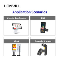 LONVILL scanner de codes à barres sans fil 2d qr code barcode scanner à vendre, prix checker barcode scanner avec USB TTL