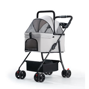 2025 शीर्ष विक्रेता प्रीमियम लक्जरी 4-पहिया डिचटेबल कुत्ते की बुगी उच्च गुणवत्ता वाले पालतू जानवर के लिए जुड़वां ट्रॉली वाहक के साथ - Product Image 1