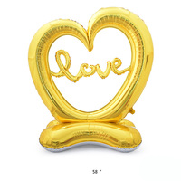 Grand ballon creux d'amour en aluminium pour la fête des mères Graduation Valentine's Day Birthday Wedding Anniversary Decorations