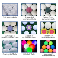 Paquet personnalisé de qualité Balles de golf longue distance 2-4 couches de matériau uréthane et Surlyn Dureté douce avec logo imprimé