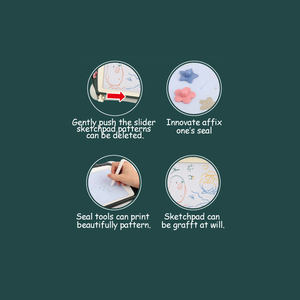 Komik DIY Doodle öğrenme çocuklar için yazı tahtası çocuk taşınabilir çift renkli çizim kurulu - Product Image 2