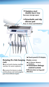 Modern <strong>Dental</strong> Chair <strong>Unit</strong> <strong>with</strong> Adjustable Seat and Overhead <strong>Light</strong> - Product Image 3