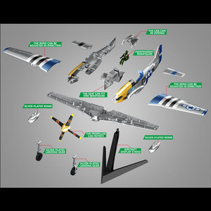 Kit de Modélisme en Plastique 1/48 <span class=keywords><strong>Avion</strong></span> de Chasse P-51 Mustang de la Seconde Guerre Mondiale, Collection d'Avions de l'Aviation Nord-Américaine - Product Image 5