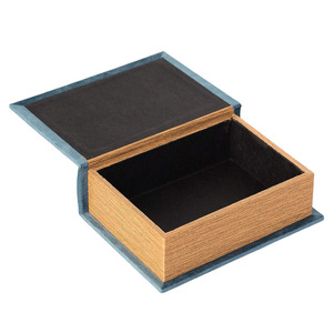 Caja de almacenamiento de <span class=keywords><strong>madera</strong></span> con forma de <span class=keywords><strong>libro</strong></span> decorativo azul Vintage, soporte de baratija pintado a mano <span class=keywords><strong>para</strong></span> graduación, Pascua, Halloween, Acción de Gracias - Product Image 6