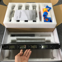UR-4000-A1 Micrófono Inalámbrico Profesional UHF para Escenario, Sistema de Micrófono Inalámbrico de 4 Canales
