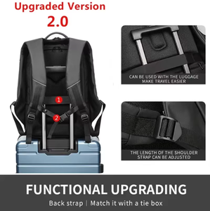 Sac à dos noir antivol de créateur pour ordinateur <span class=keywords><strong>portable</strong></span> de <span class=keywords><strong>17</strong></span> <span class=keywords><strong>pouces</strong></span> pour homme Sac à dos de voyage étanche avec port de charge USB - Product Image 3