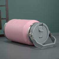 Nouvelle grande capacité 1200 1600ml 50oz bouteille d'eau à large bouche avec couvercle de paille Flip bouilloire extérieure seau à glace gobelet cruche personnalisée