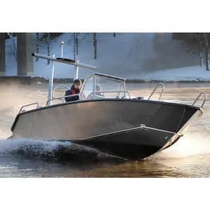 Professional Factory Made Fishing Small New Welded Rowing Boat Commercial Aluminum Boat For Sale