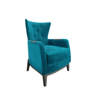 Chaise en velours de restaurant d'hôtel nordique moderne personnalisée meubles de salon fauteuil en bois correct chaise de salle à manger en velours