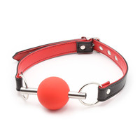 Vente chaude adulte SM Bondage Gear bouche balle Gag avec bracelet en cuir PU fétiche Couple retenue jouets