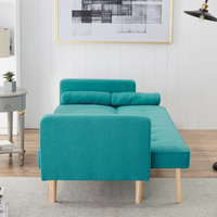 Modernes Nordisches Stoff-Klappsofa mit Klick-Klack-Mechanismus, Samt-Schlafsofa, Couch-Sessel für Wohnzimmer, Schlafzimmer, Apartment