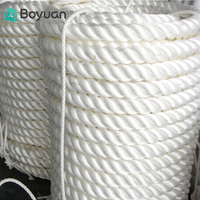 Ligne d'amarrage en nylon à 3 brins de 4-60 mm, absorbant les chocs, haute résistance pour l'amarrage et le stationnement des bateaux