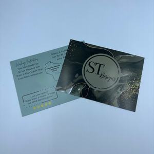 Klassiek Stijlvol Ontwerp Digitaal Printen 140X100Mm 400Gsm Bruine Qr Code Glossy Laminering Huidverzorging Bedankt Haar Visitekaartje - Product Image 5