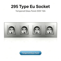 Prise murale UBARO série M, prise électrique murale en verre trempé 16A 250V avec protection enfant