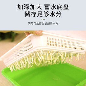 Caja de cultivo hidropónico para brotes de cacahuete, bandeja para plántulas de cacahuete, maceta para germinación de brotes de frijol, bandeja de cultivo hidropónico. - Product Image 5