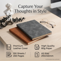 Carnet de notes personnalisé ODM avec logo 2027, couverture souple en cuir, journal personnalisable avec impression, carnet de notes personnalisé pour cadeau