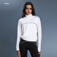 Veste courte respirante pour femme, protection solaire UPF, fermeture éclair, légère, anti-UV, pour course en plein air