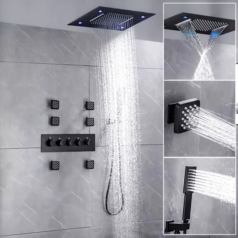 Hot selling concealed shower brass bath shower faucet ceiling rain shower system