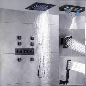 Vente chaude douche dissimulée en laiton bain douche robinet plafond pluie système de douche