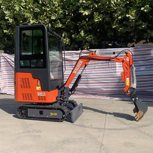 Agricultural <b>Machinery</b> 1.5 Ton 1.7 T Towable Digger Small Bagger Crawler Backhoe Mini Excavator - Product Image 3