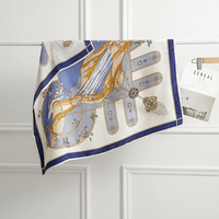 Prix d'usine Nouvelle arrivée Impression numérique Petit carré Design personnalisé Logo 90cm Foulard en soie de mûrier Été