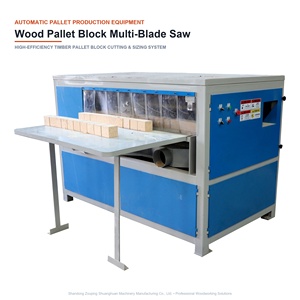 Machine à scier à lames multiples pour la production et le traitement de blocs de bois pour palettes - Product Image 1