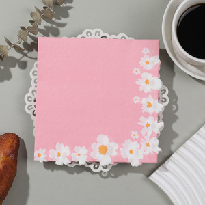 Daisy Printed Paper Napkins 330mm X 330mm For Birthday Party Hotel Restaurant Use - Product Image 1