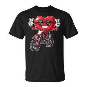 T-shirt de motocross pour garçons, accessoire de mode moto pour la Saint-Valentin - Product Image 1